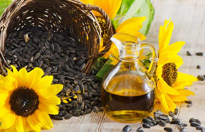 Sunflower oil for dark underarms