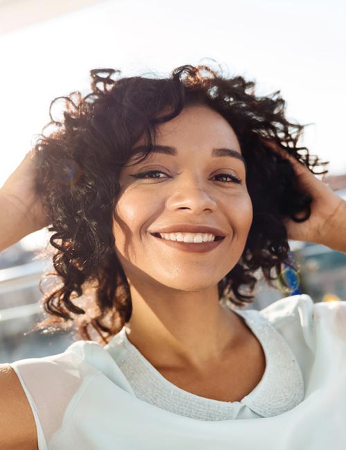 Classic curled bob hairstyle