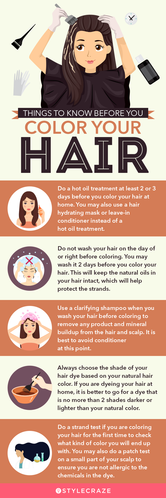 things to know before you color your hair (infographic)