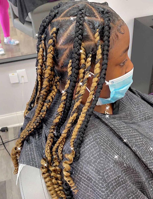 Triangle Knotless Braids