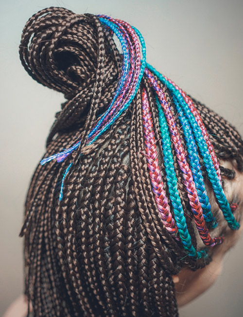 Unicorn knotless braids